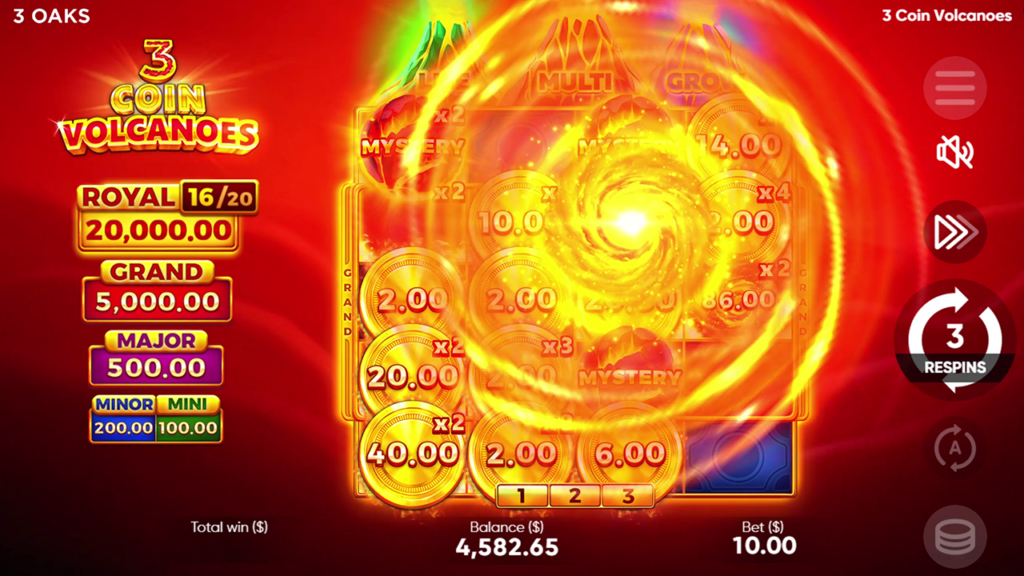 3 Coin Volcanoes